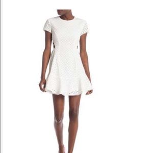 White lace mini dress